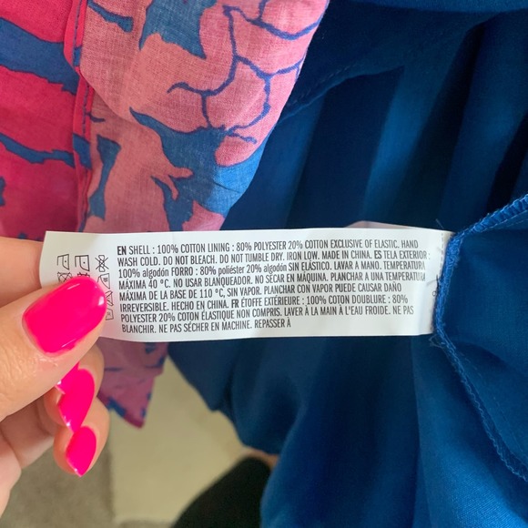 NWT Free the Roses Floral Cut-Out Maxi Dress Size Small Blue/Fushia Pink - Picture 9 of 11